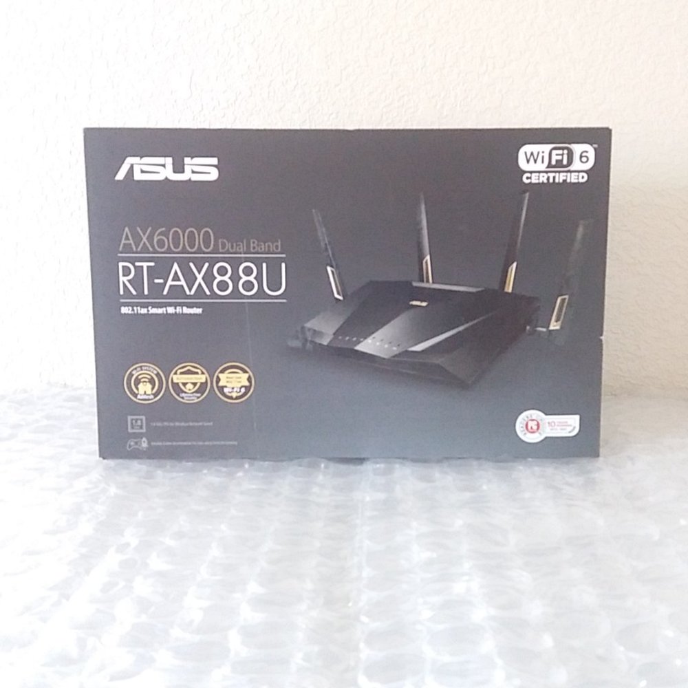 ASUS AX6000 Dual Band RT-AX88U 802.11ax Smart Wi-Fi Router - Black